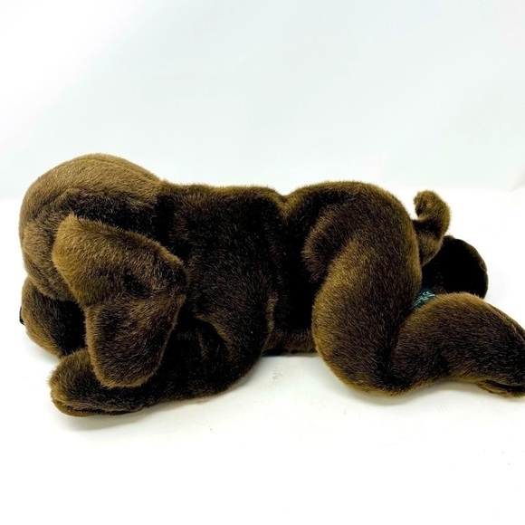 Russ Berrie Chops The Chocolate Labrador Puppy Realistic Plush 16” - Picture 5 of 8